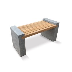 Gallery Teak and Granite Bench - 1.3m