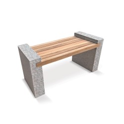 Gallery Teak and Granite Bench - 1.3m