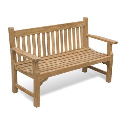 Taverners Teak Hardwood 5ft Garden Bench – 1.5m