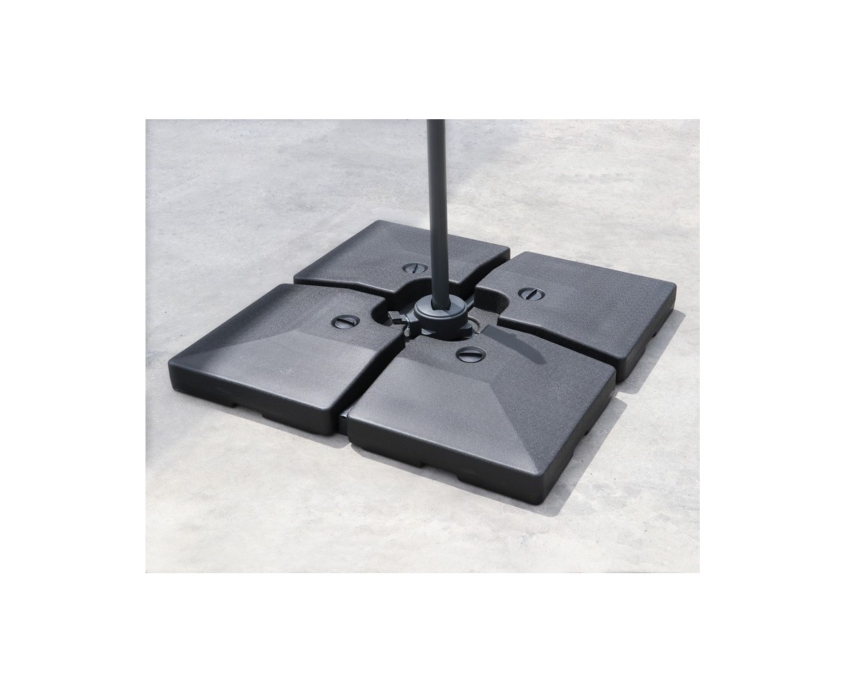 FourPiece Fillable Cantilever Parasol Base 90kg