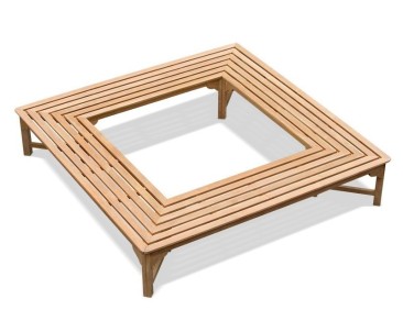Teak Square Tree Bench – 2.2m 2