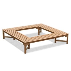 Teak Square Tree Bench – 2.2m