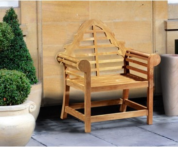 Lutyens-Style Chair, Teak Decorative Garden Armchair 2