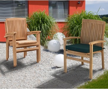 Bali Teak Stacking Garden Chair 2