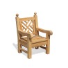 Chiswick Decorative Garden Chair, Teak Outdoor Armchair