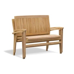 teak wooden garden stacking bench