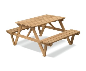 Luxury 4ft Picnic Bench, Teak Wooden Pub Table, – 1.2m 2