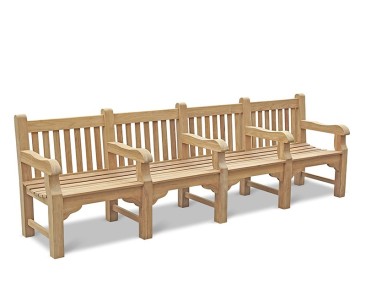 Balmoral Large Heavy-Duty Park Bench with 5 arms – 3m 2