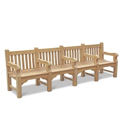Balmoral Large Heavy-Duty Park Bench with 5 arms – 3m