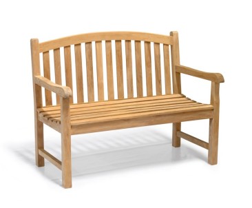 Clivedon 2 Seater Garden Bench, Teak – 1.2m 2