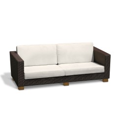 Sorrento Rattan Conservatory Sofa, 4 seater, Natural cushion
