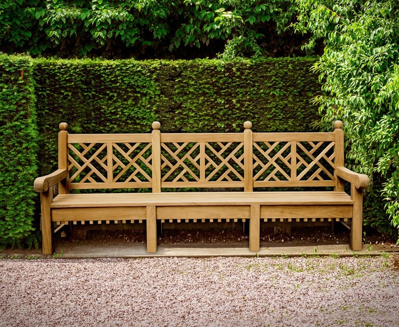Chiswick Teak Lattice Bench - 2.75m