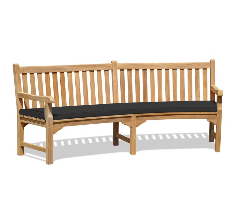 Curved teak bench outlet