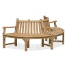 Half Teak Tree Bench with Arms - 2.2m