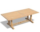 Cadogan Oblong Pedestal Table, Teak Wood – 1.1 x 2.25m