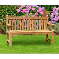 Taverners Teak Hardwood 5ft Garden Bench – 1.5m