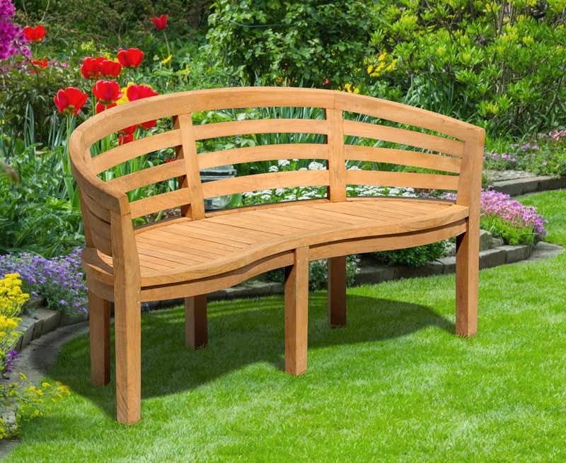Kensington Teak Banana Garden Bench Kensington Teak Banana Garden Bench