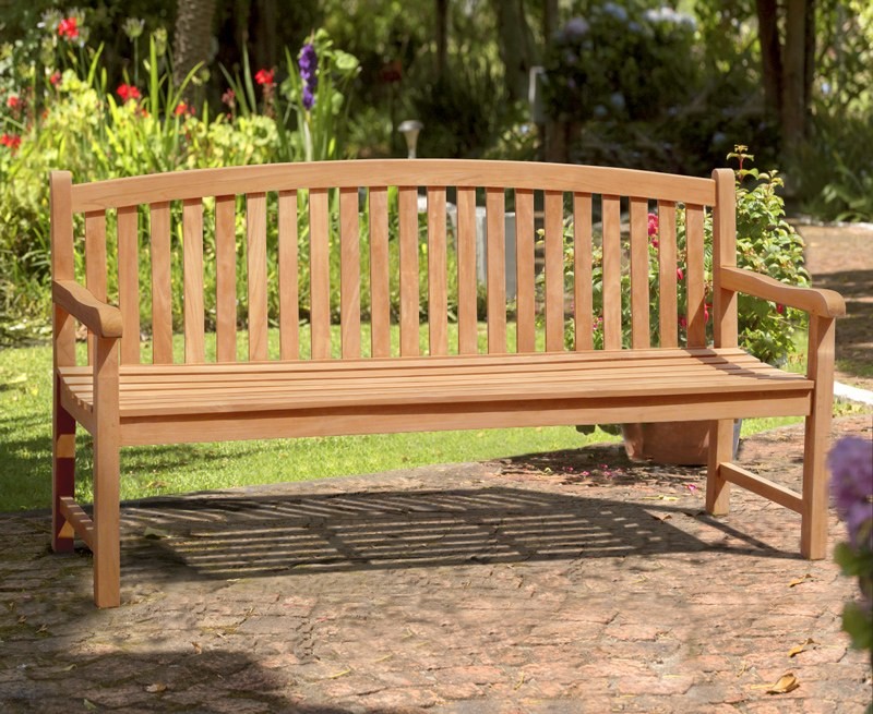 Clivedon 4 Seater Garden Bench Teak 1.8m 6ft