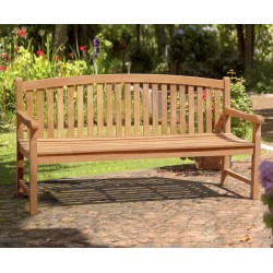 Clivedon 4 Seater Garden Bench, Teak – 1.8m/6ft