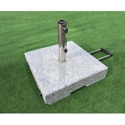 granite parasol base with handle