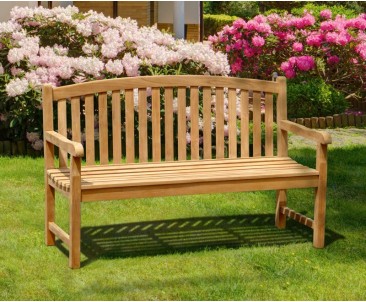 Clivedon 3 Seater Garden Bench, Teak – 1.5m