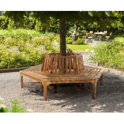 Teak Hexagonal Tree Bench - 2.2m