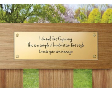 Engraved Memorial Plaque, Commemorative Bench Plaque 2