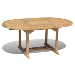 Teak Extending Garden Table - Open