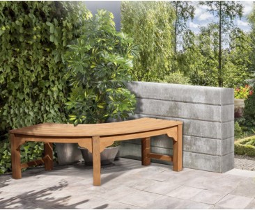 Saturn Teak Outdoor Tree Bench - Quarter - 1.55m