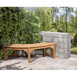 Saturn Teak Outdoor Tree Bench - Quarter - 1.55m