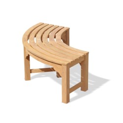 Saturn Teak Tree Bench Quarter