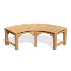 Saturn Teak Tree Bench Quarter