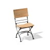 Bistro Teak & Metal Folding Chair - Raven