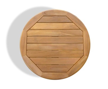 Capri Solid Wood Side Table, Teak 2