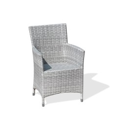 Riviera Rattan Garden Chair, Wicker Armchair, Flat weave