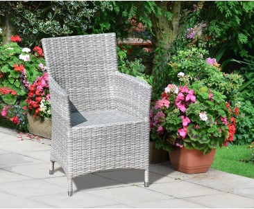 Riviera Rattan Garden Chair, Wicker Armchair, Flat weave