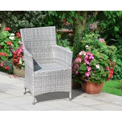 Riviera Rattan Garden Chair, Wicker Armchair, Flat weave