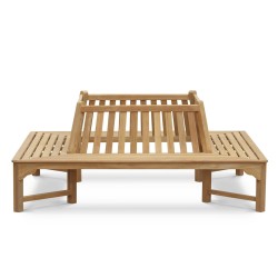 Square Teak Tree Bench - 2.2m