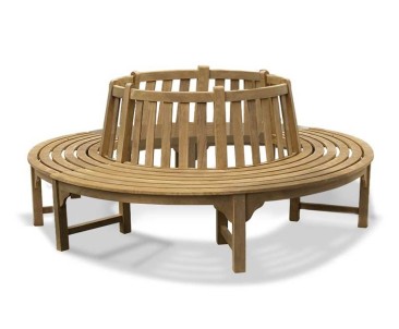 Teak Circular Outdoor Tree Bench - 2.2m 2