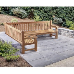 Balmoral Chunky Corner Garden Bench, 5-6 Seater, Left Orientation
