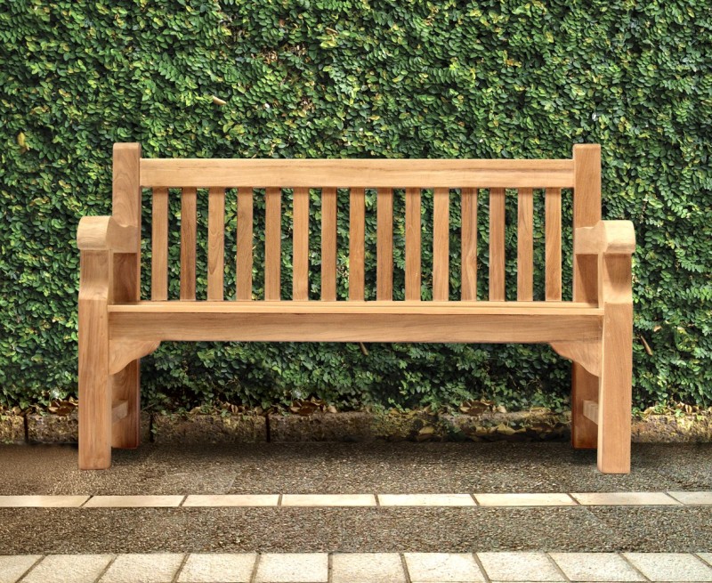 Balmoral Teak Robust Park Bench - 1.5m