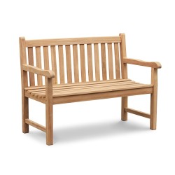 York Teak Garden Bench, Flat Pack - 1.2m