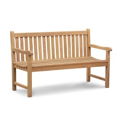 York Teak Garden Bench, Flat Pack - 1.5m