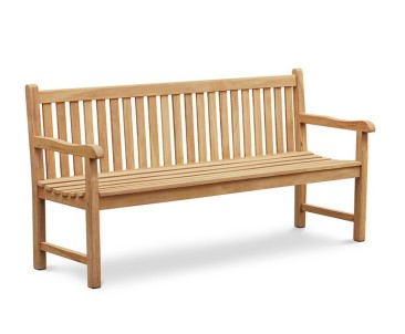 York Teak Garden Bench, Flat Pack - 1.8m 2