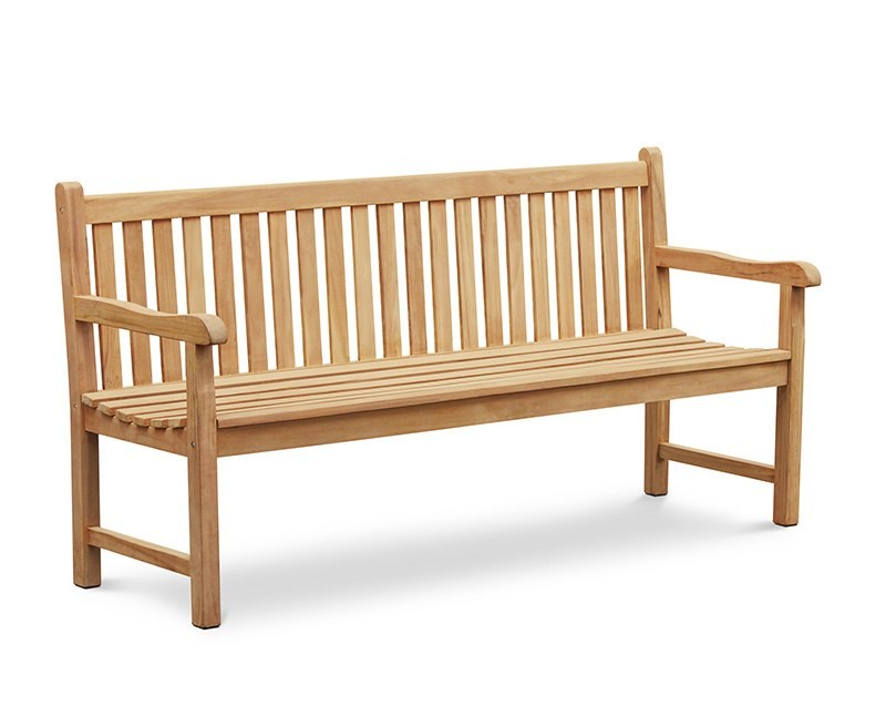 York Teak Garden Bench, Flat Pack - 1.8m York Teak Garden Bench, Flat Pack - 1.8m