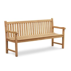York Teak Garden Bench, Flat Pack - 1.8m