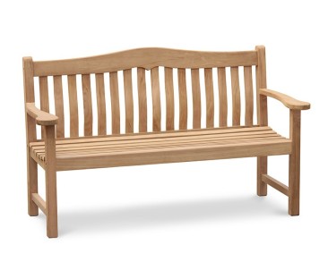 Rosette Teak Garden Bench, Flat Pack - 1.5m 2