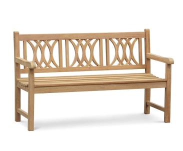 Grosvenor Decorative Teak Garden Bench, Flat Pack - 1.5m 2