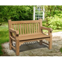 Balmoral 4ft Solid Teak Park Bench – 1.2m