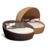 Oyster Rattan Daybed, Round Wicker Daybed